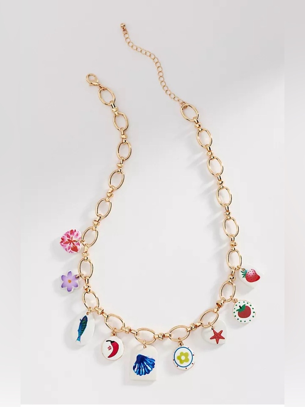 NWT By Anthropologie Mosaic Charm Necklace